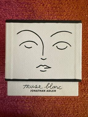 Jonathan Adler Candle Muse Blanc Scent. Limited “4 Face” cream porcelain vessel
